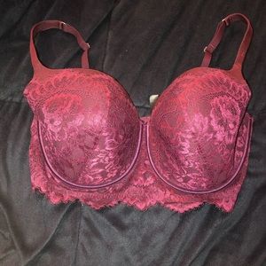 Burgundy Lacy Bra